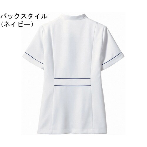 ジャケット レディス 半袖 白/ネイビー S