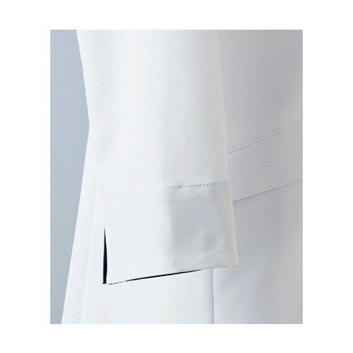 ドクターコートレディス7分袖 白/ネイビー 3L