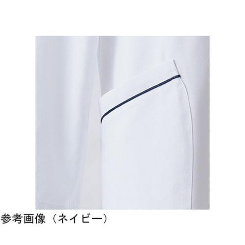 ドクターコート レディス長袖 白/ネイビー LL