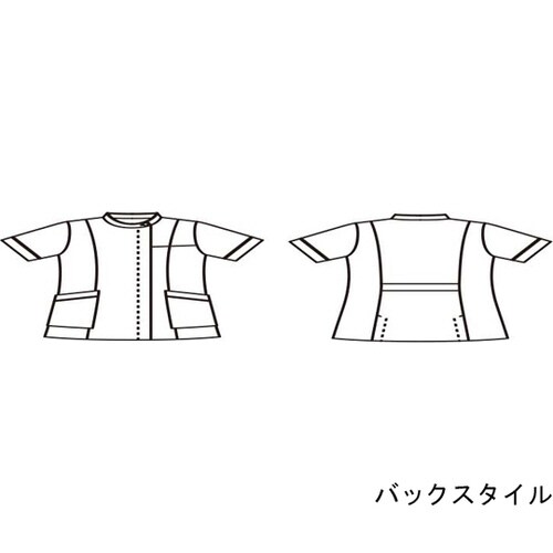 ジャケット レディス 半袖 白/ワイン L