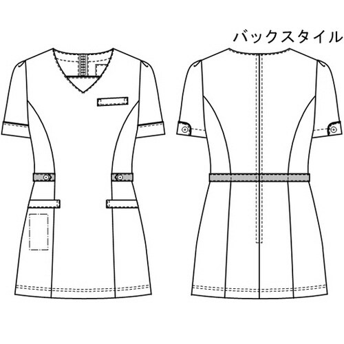 チュニック ネイビー+バーガンディ L