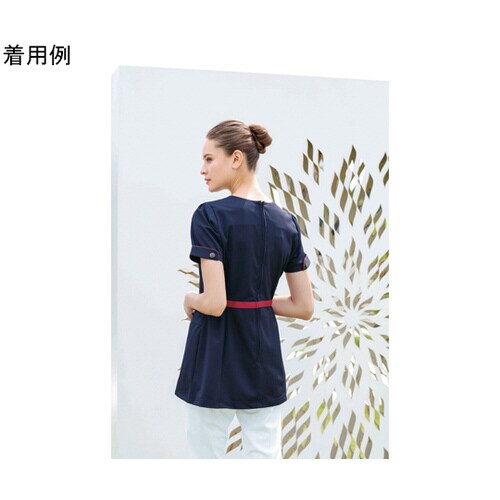 チュニック ネイビー+バーガンディ EL