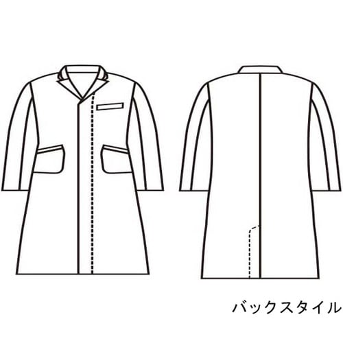 ドクターコート メンズ 長袖 白/グレー S