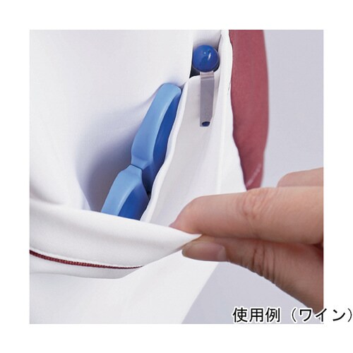 スクラブ メンズ 半袖 白/ワイン L