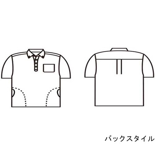 ニットシャツ 兼用 半袖 ブラウン/ベージュ L