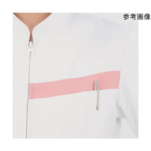 ジャケット レディス 半袖 白/ワイン L