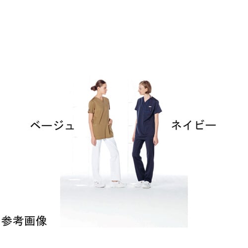 男女兼用スクラブ ベージュ L