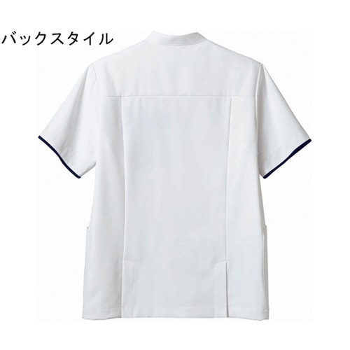 ジャケット メンズ 半袖 白/ネイビー M