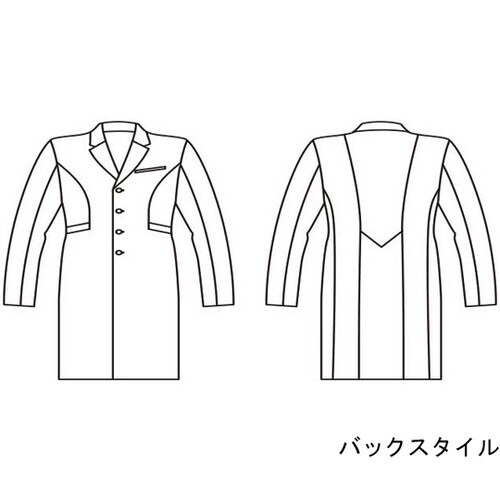 ドクターコート メンズ長袖 ホワイト LL