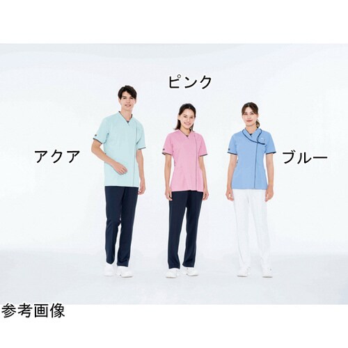 男女兼用ニットシャツ アクア L