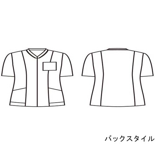 スクラブ 兼用 半袖 ピンク/ワイン 3L