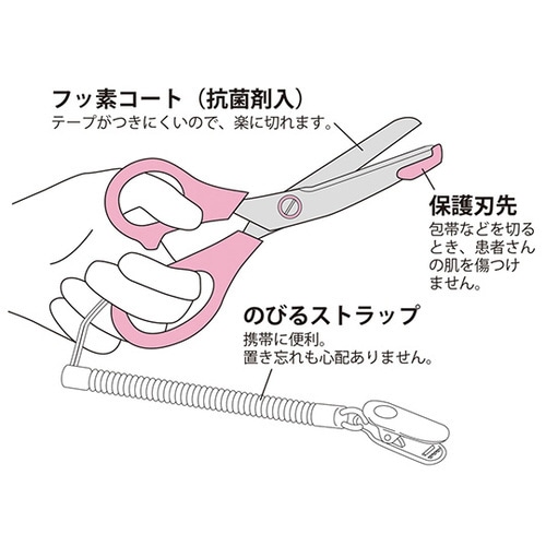 医療用はさみ ムーミン 左手用 ピンク