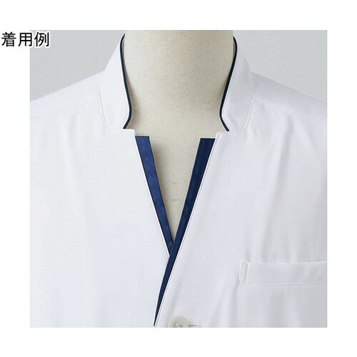 ドクターコート メンズ 長袖白/ネイビー SS