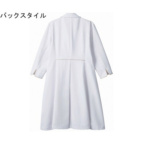 ドクターコートレディス7分袖 白/ゴールド S