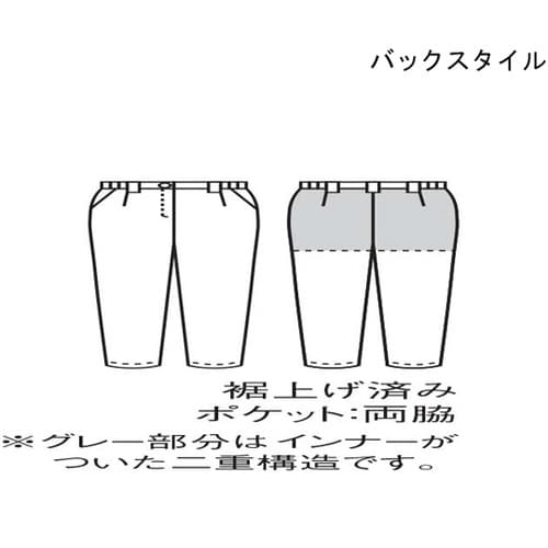 パンツ レディス ネイビー 裾上げ LLE