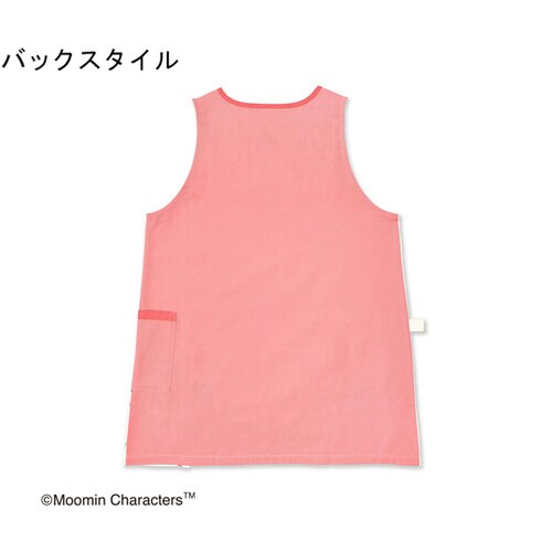 ムーミン エプロン サーモンピンク/アイボリー