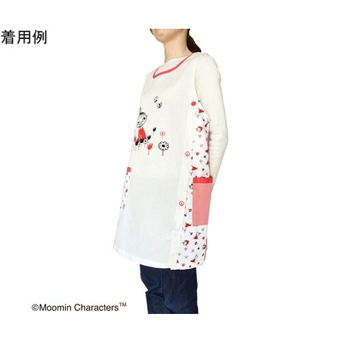ムーミン エプロン サーモンピンク/アイボリー