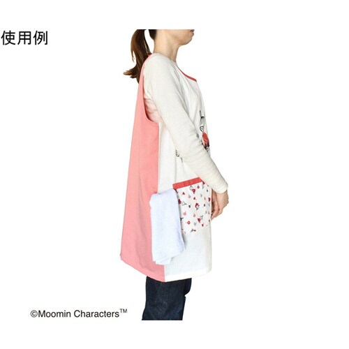 ムーミン エプロン サーモンピンク/アイボリー