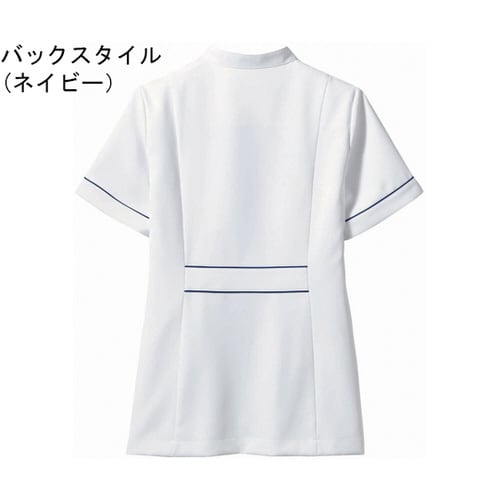ジャケット レディス 半袖 白/ネイビー M