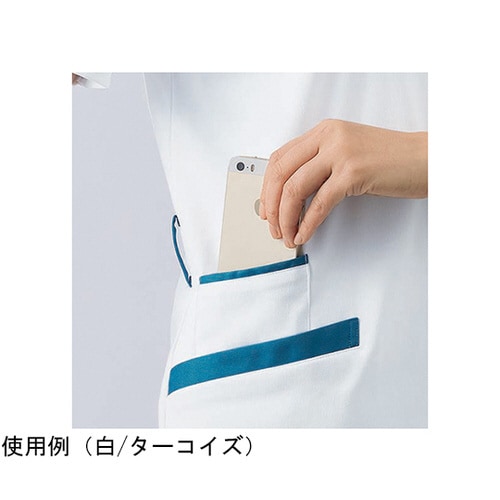 スクラブ 兼用半袖 ターコイズ/ネイビー S