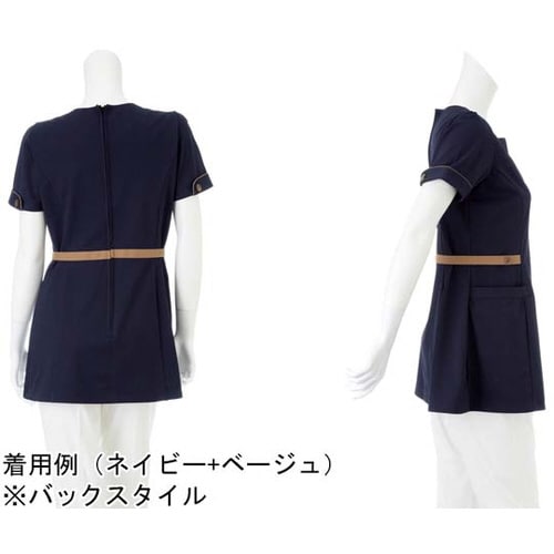 チュニック ネイビー+ベージュ L