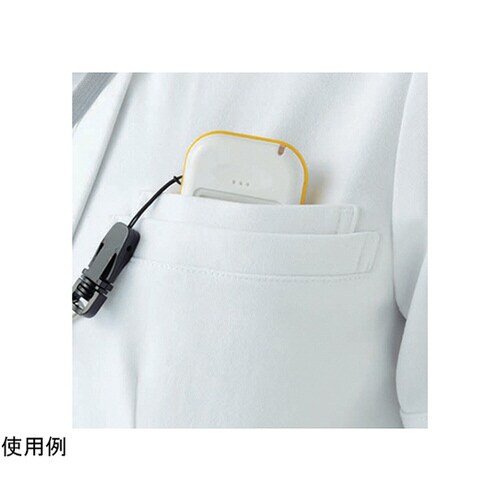 ナースジャケット 半袖 白/ラベンダー&ピンク L