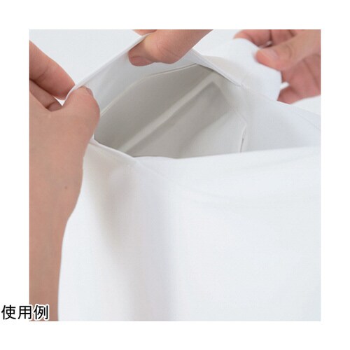 ナースジャケット 半袖 白/ラベンダー&ピンク L