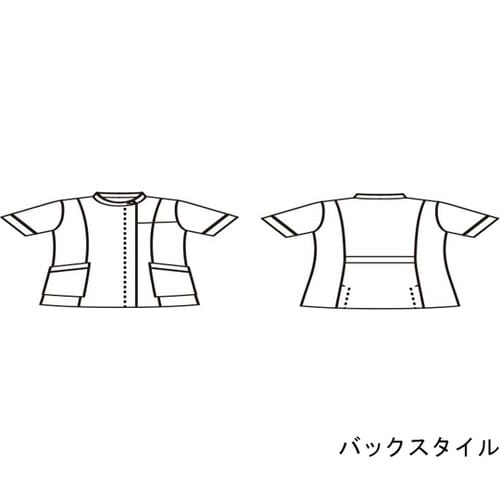 ジャケット レディス 半袖 白/ネイビー 3L