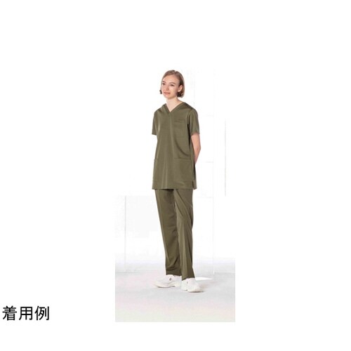 男女兼用スクラブ オリーブ M