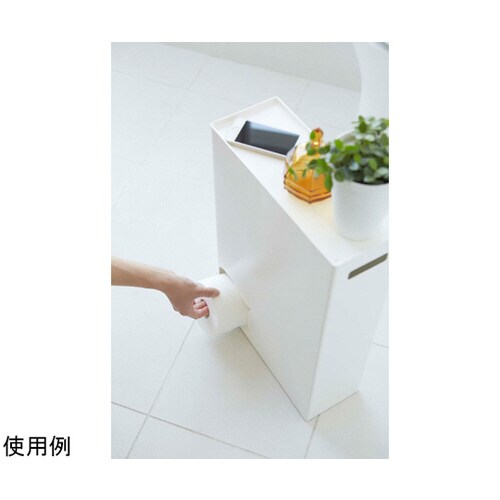 トイレットペーパーストッカー プレート ホワイト
