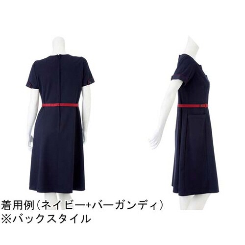 ワンピース ネイビー+ベージュ L