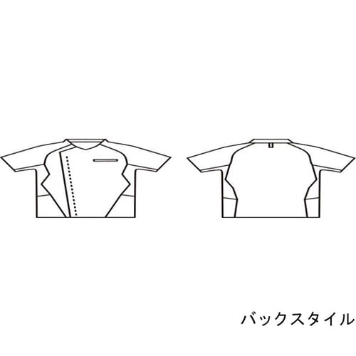 スクラブ メンズ 半袖 グレー×ネイビー M