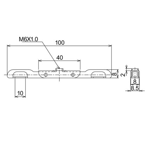 メカヘビーUB後付ニギリバー取付金具 ステンレス