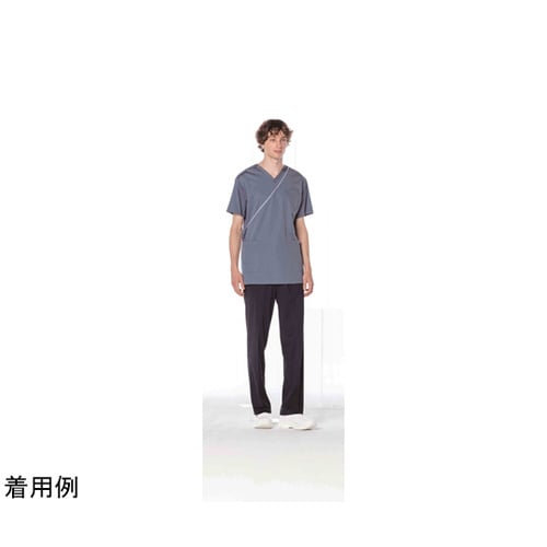 男女兼用スクラブ ブルー S