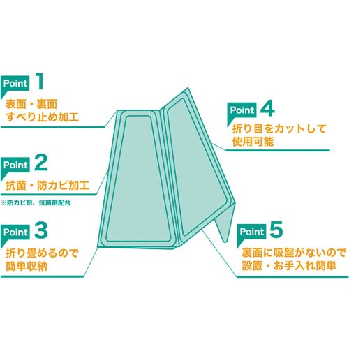 すべり止め浴そうマット M 12枚入