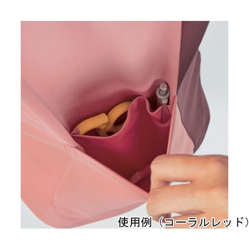 スクラブ 兼用 半袖 コーラルレッド/ワイン 3L