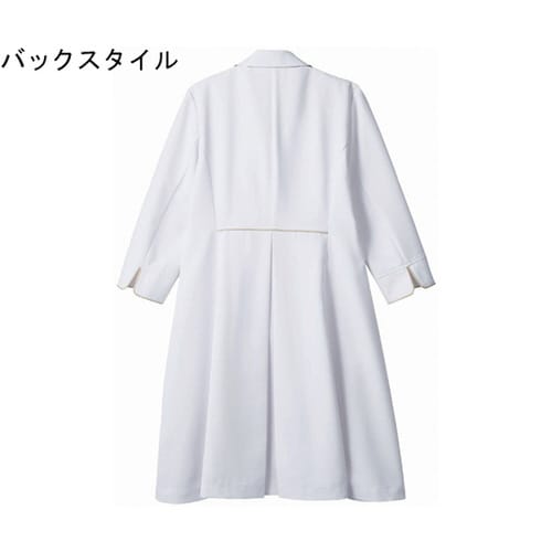 ドクターコートレディス7分袖 白/ゴールド M