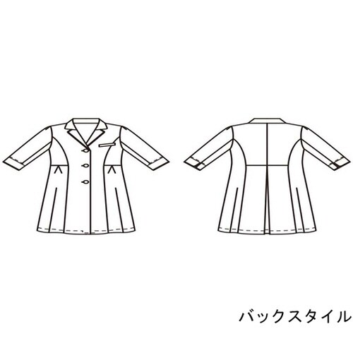 ドクターコートレディス7分袖 白/ゴールド M