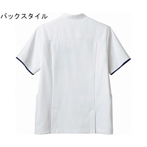 ジャケット メンズ 半袖 白/ネイビー L
