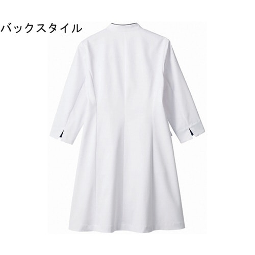 ドクターコートレディス7分袖 白/ネイビー S