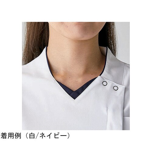 スクラブ メンズ 半袖 ターコイズ/ネイビー M