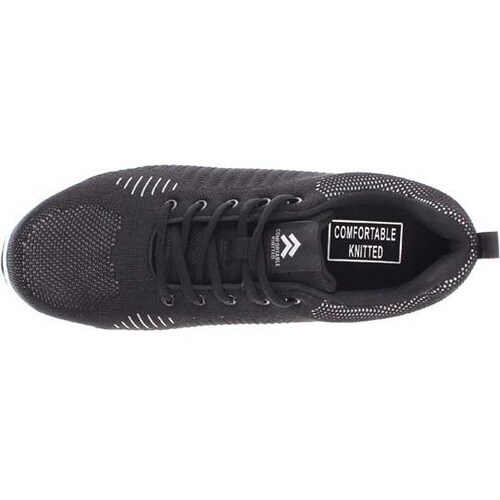 ニットシューズ ブラック×グレー 24.5cm