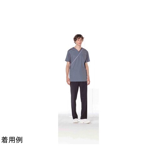 男女兼用スクラブ ブルー M