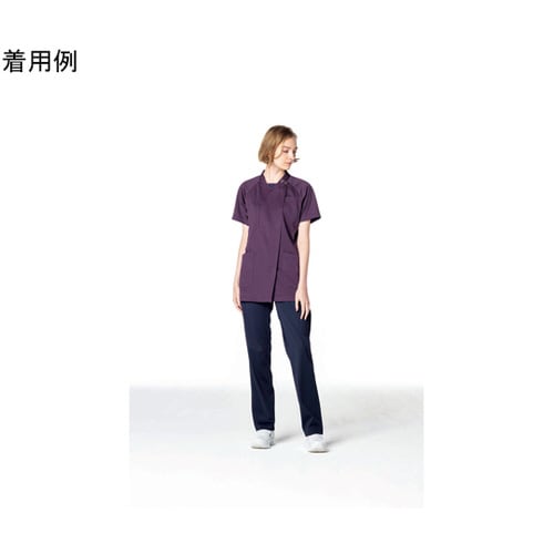 男女兼用スクラブ パープル L