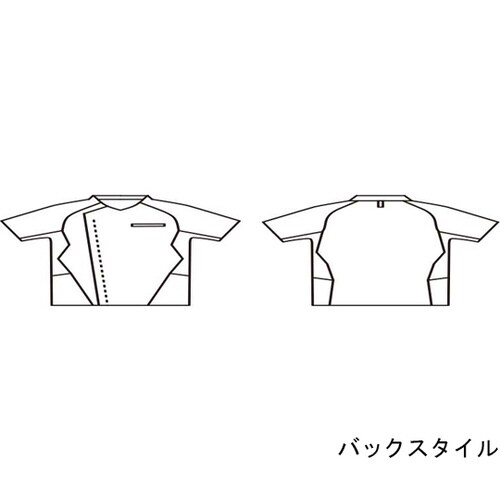 スクラブ メンズ 半袖 ブルー×ネイビー S