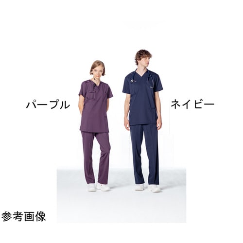 男女兼用スクラブ パープル S