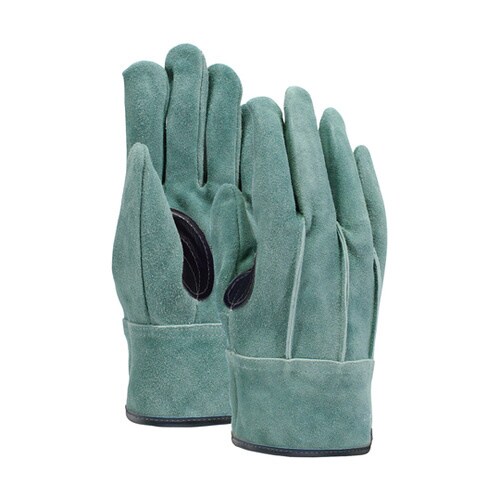 オイル床革手袋 我天 銀アテ付き L