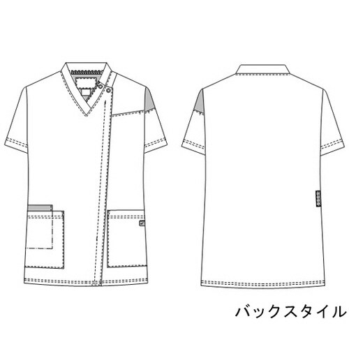 男女兼用スクラブ ネイビー+ピンク M