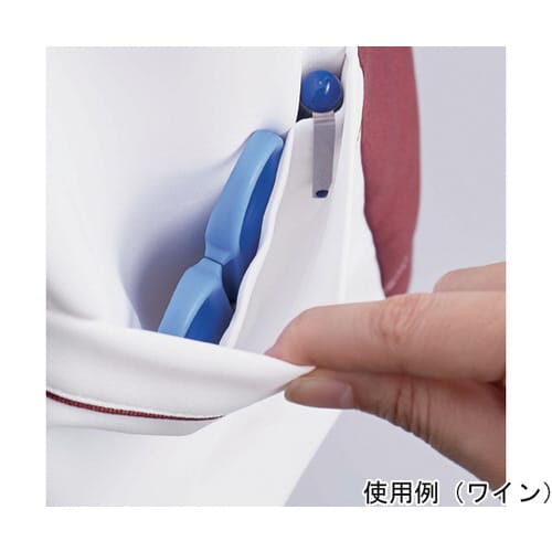 スクラブ メンズ 半袖 白/ワイン LL