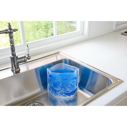 【EFP】自立型水切りゴミ袋25枚オーシャン柄